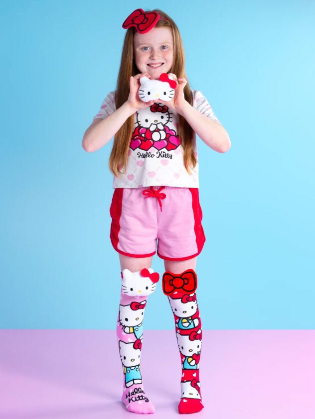 HELLO KITTY Pink/Red SOCKS Age 3 - 5 - Mu Shop