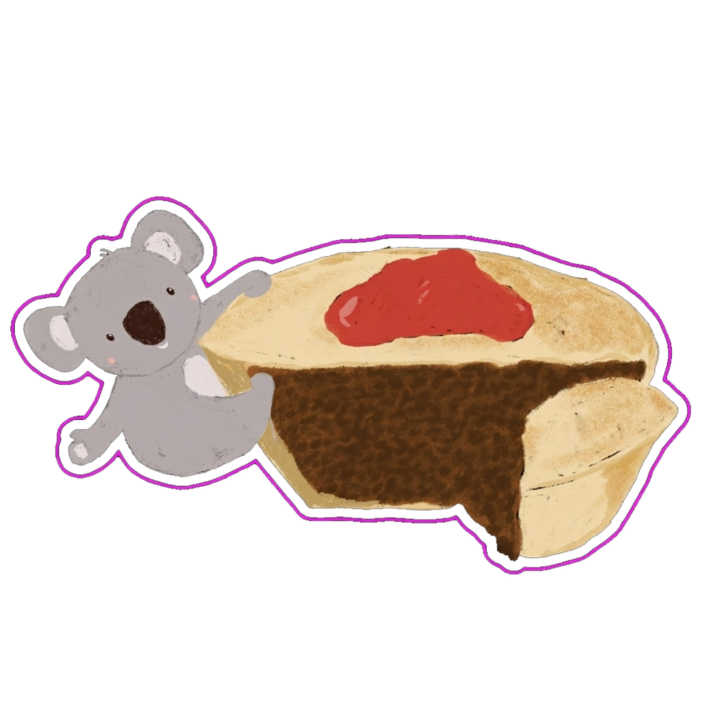 Koala & Meat Pie Magnet - Suki McMaster