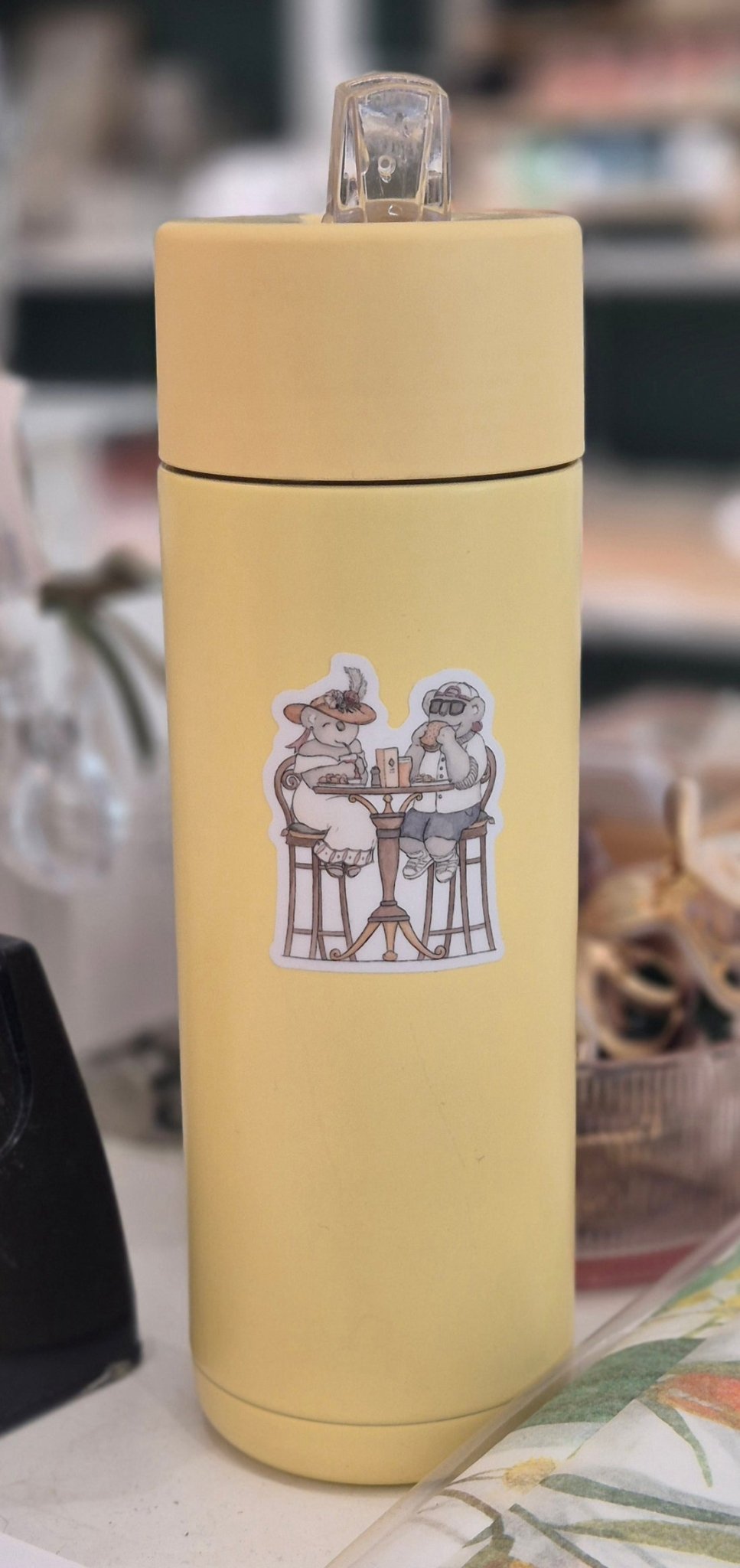 Koalas at Brunch ~ Vinyl Sticker - Mu Shop