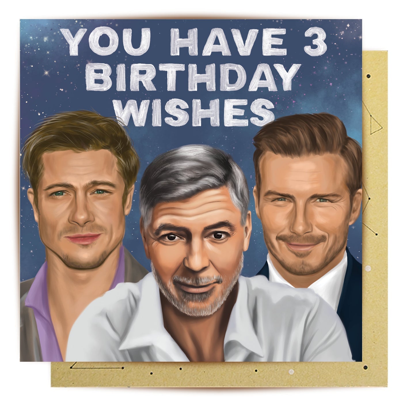 Three Birthday Wishes Greeting Card