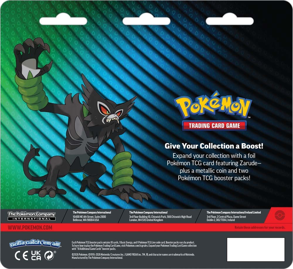 Pokémon TCG Zarude two-pack blister promotional image