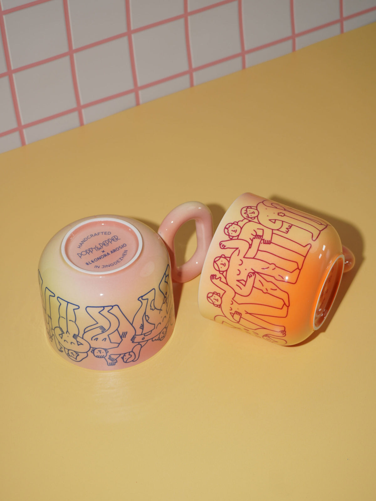 Naked Heart Friendship Mugs Set – Apple & Mango 500ml
