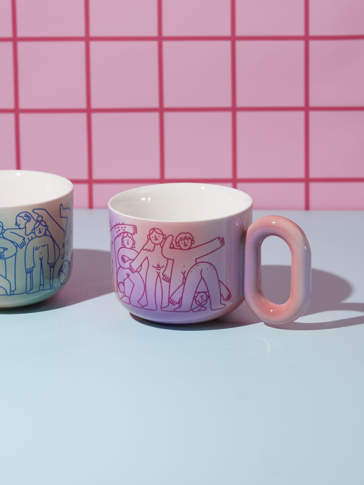 Naked Heart Friendship Mugs Set – Blueberry & Lychee 500ml