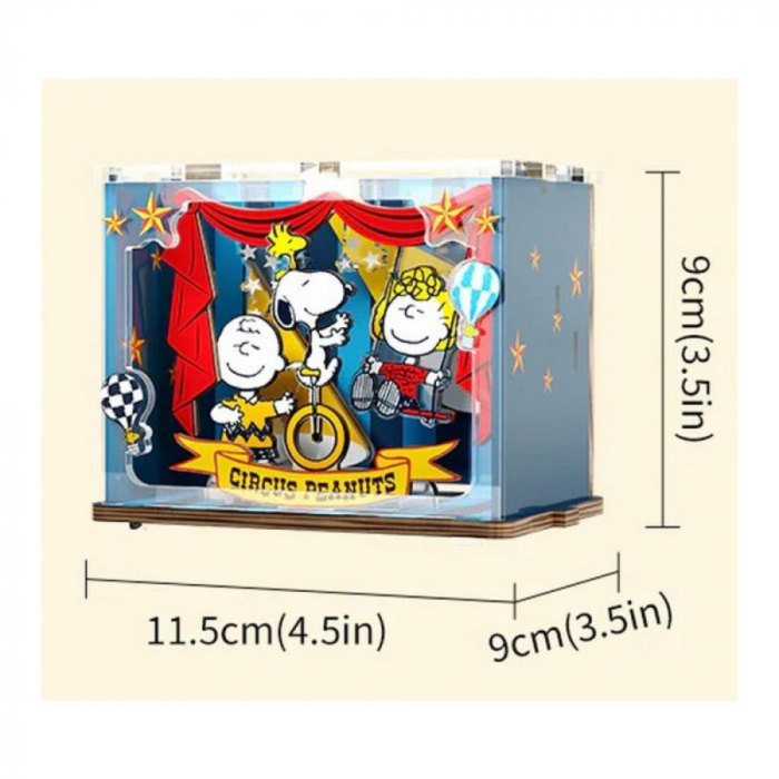 Snoopy Talent Show DIY Mini Scene Wooden Construction Set 9cm
