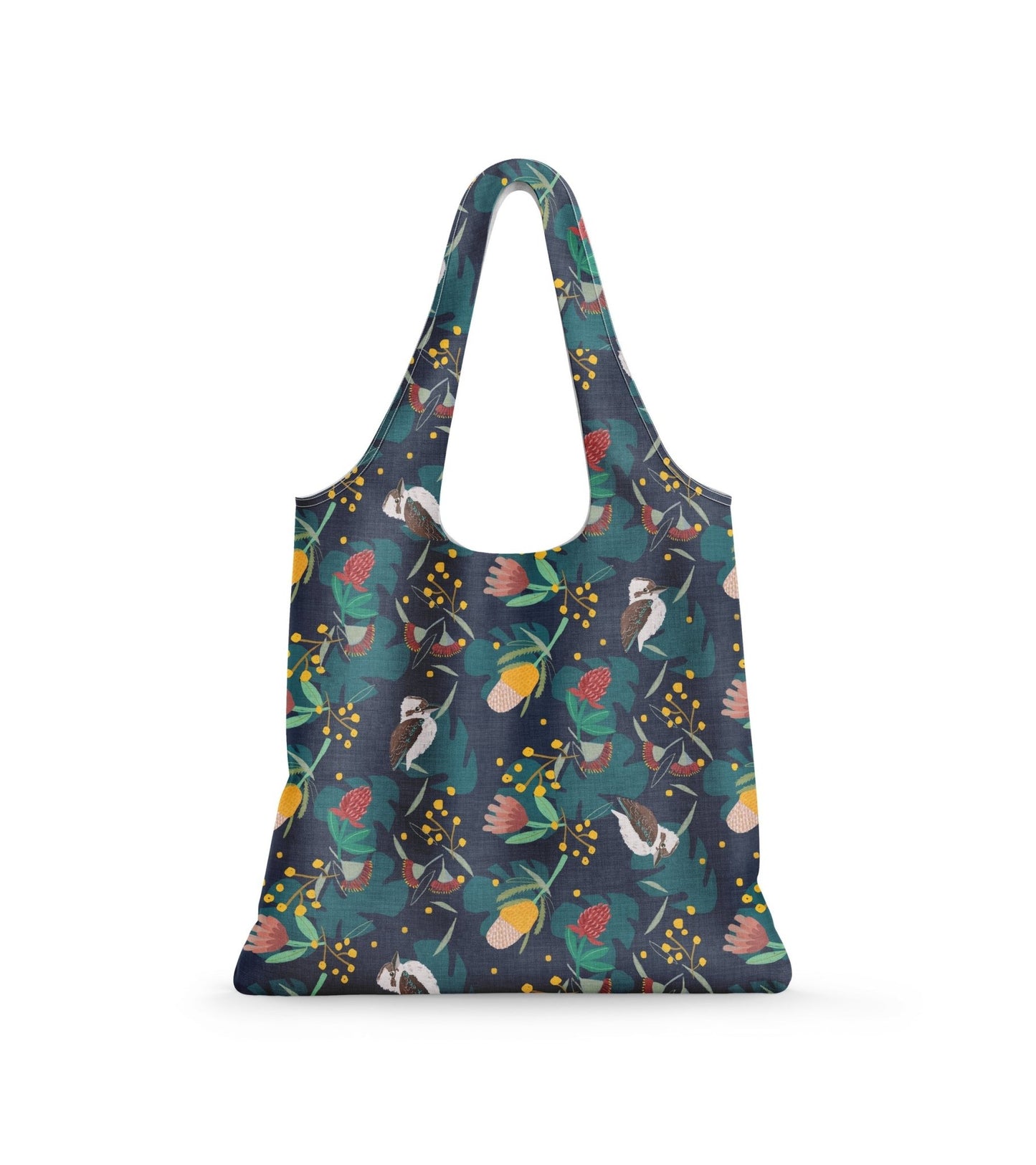 Reusable Shopping Bag – Floral Kookaburra Eco Tote - Mu Shop