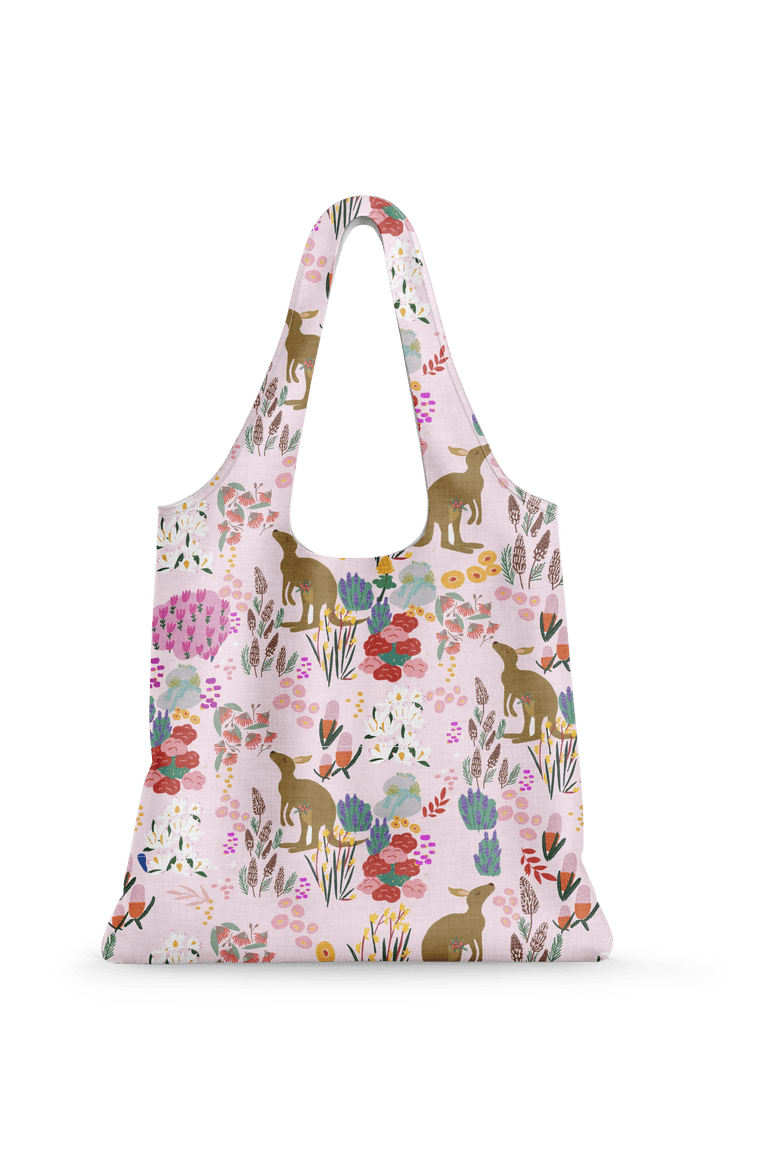 Reusable Shopping Bag - Pink Kangaroo - Mu Shop