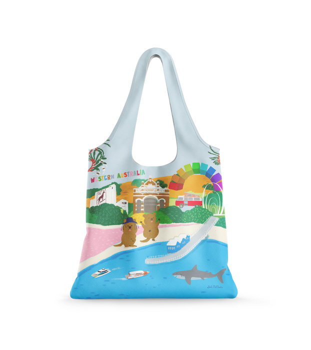 Western Australia with Joyful Quokka Reusable Shopping Bag