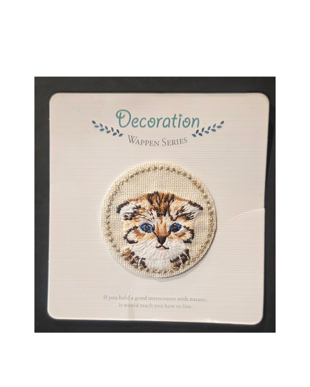 Kitten Embroidered Iron-On Patch