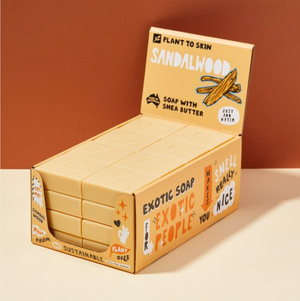 Plant to Skin Sandalwood soap retail display