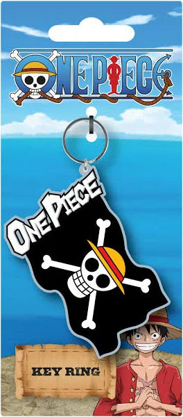One Piece Flag Moulded Keyring 9cm