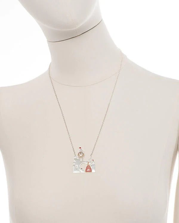 Soulier de Verre Silver + Pink Cinderella at Theé Castle Necklace - Mu Shop