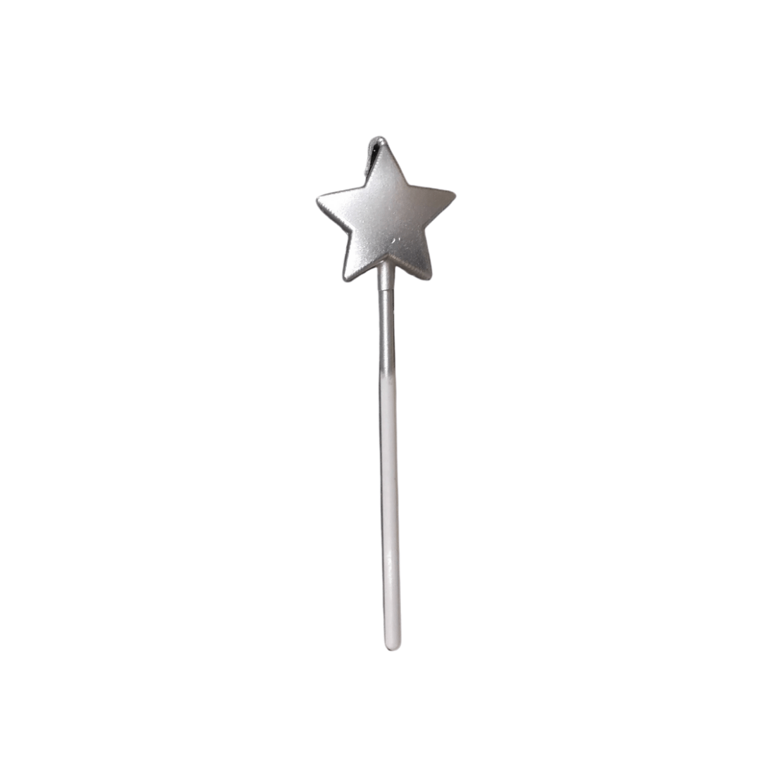 Star Shaped Brithday Candle - Silver - Mu Shop
