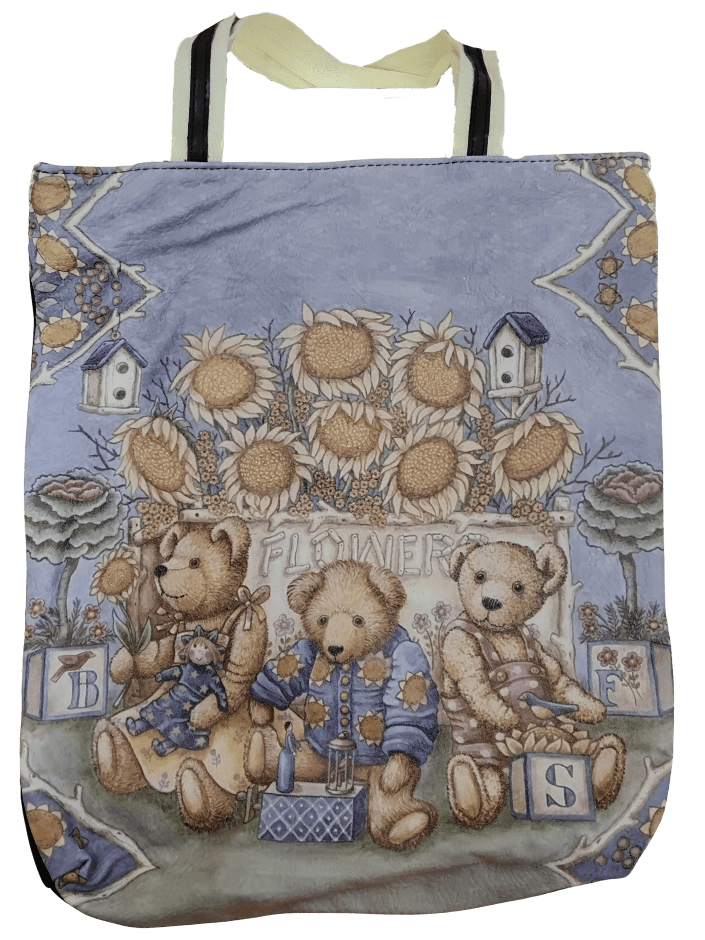 Sunflower Bear Garden Tote Bag - Mu Shop