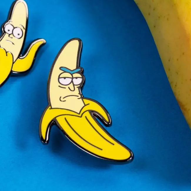 Rick and Morty Banana Enamel Pin Badge Set