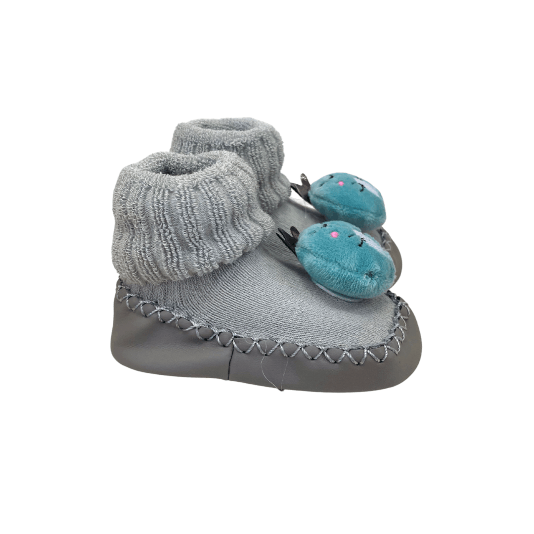 Aini Bear Kid’s Socks - Green (0-6 months) - Mu Shop