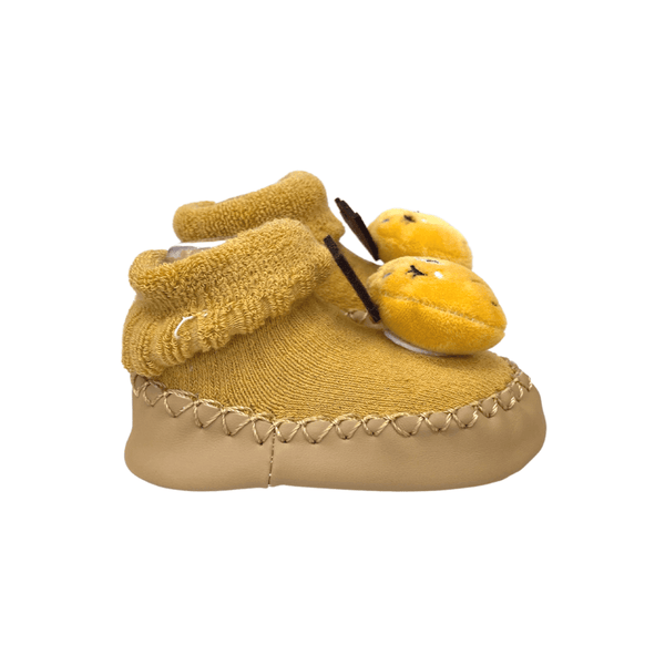 Aini Bear Kid’s Socks - Yellow (0-6 months) - Mu Shop