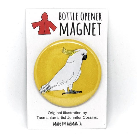 Cockatoo Bottle Opener Magnet - Mu Shop