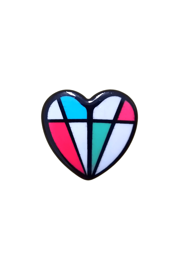 Colorful Heart Brooch - Mu Shop