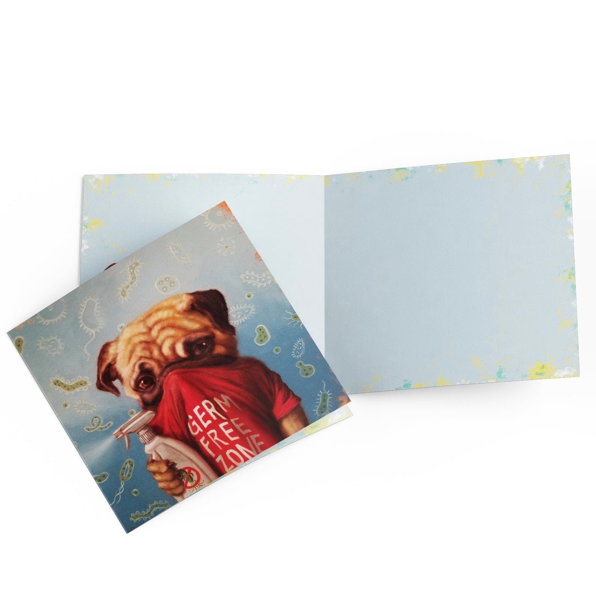 Germ Free Zone Greeting Card - Mu Shop