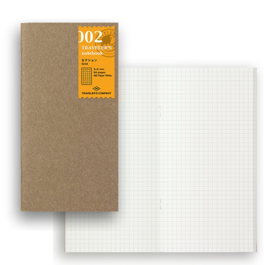 Grid Notebook 002 Traveler's Notebook Refill Regular Size - Mu Shop