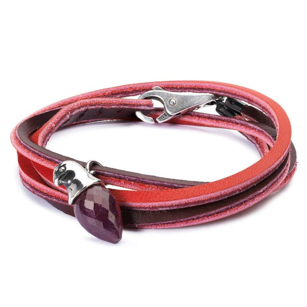 Leather Bracelet - Red/Bordeaux 41cm - Mu Shop