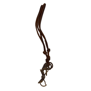 Leather Necklace Brown - Scissor - Mu Shop