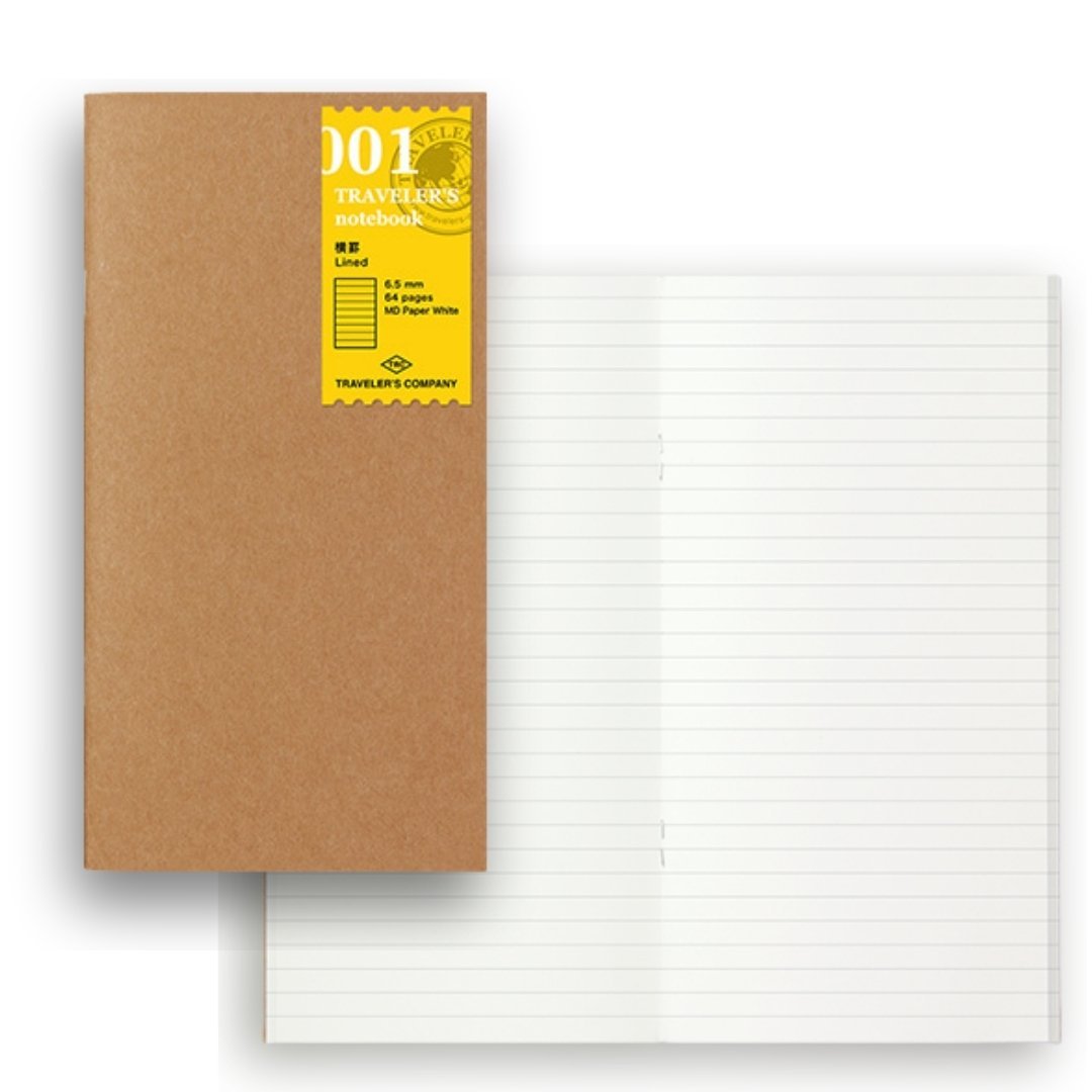 Lined Notebook 001 Traveler's Notebook Refill Regular Size - Mu Shop