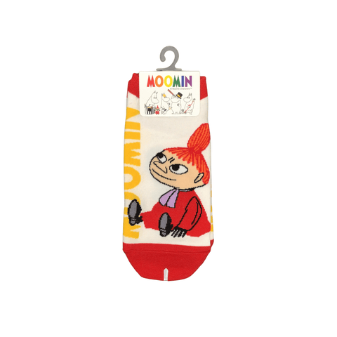 Little My Moomin Kids Ankle Socks - White/Red (L) - Mu Shop