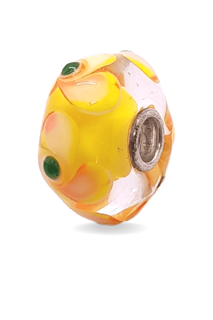 Orange and Yellow Flower Unique Bead #1071 - Mu Shop