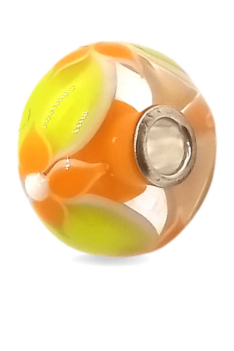 Orange Flowers Unique Bead #1223 - Mu Shop
