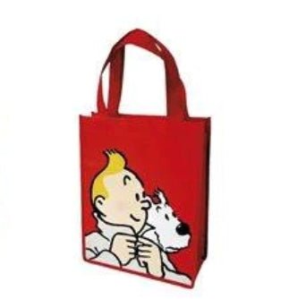 Reusable Bag - Tintin & Snowy Red (26 X 33.5 X 12 cm) - Mu Shop