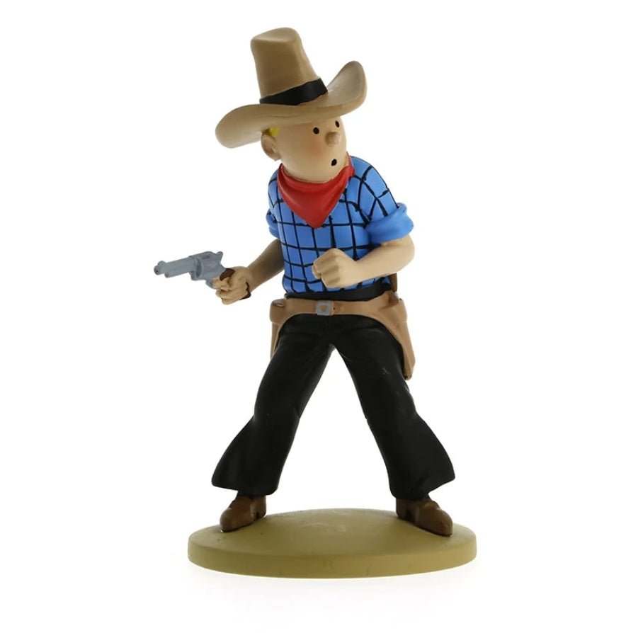 Tintin Resin Figurine - Tintin as a Cowboy 12cm - Mu Shop