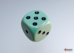 Opaque Pastel Green 16mm d6 Dice Set (12 Dice)