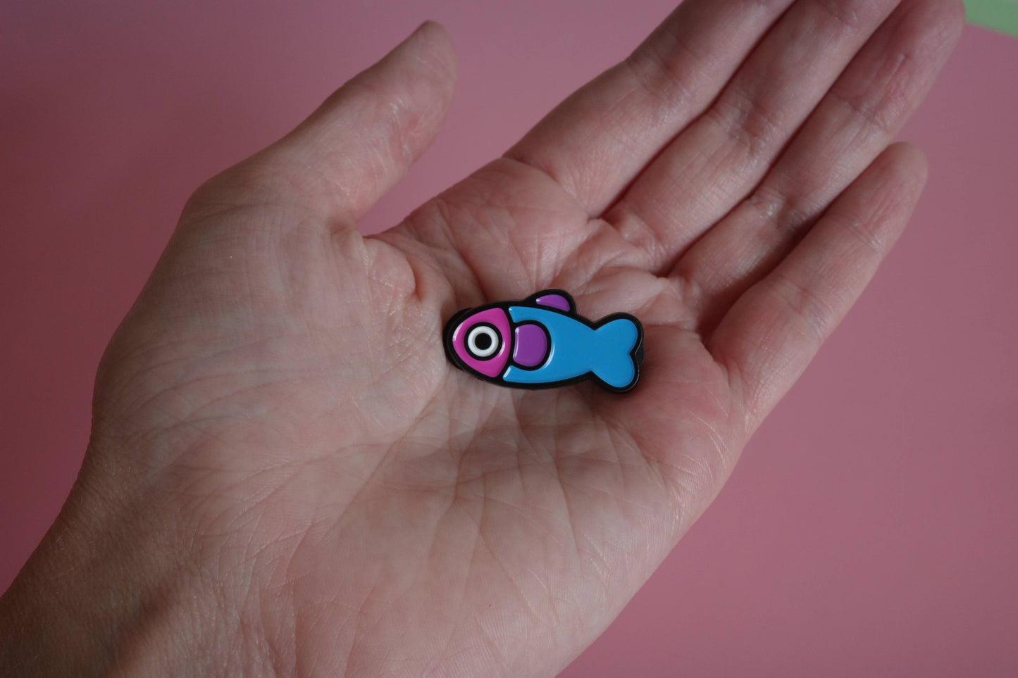 Fish Enamel Pin - 90's Throwback detail view 3