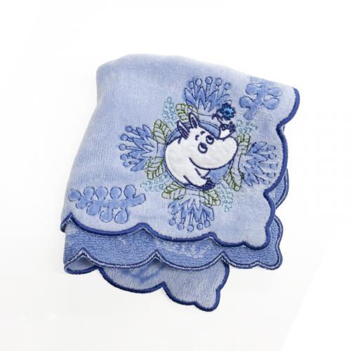 Moomin Mini Towel Quilting Blue 25 x 25cm