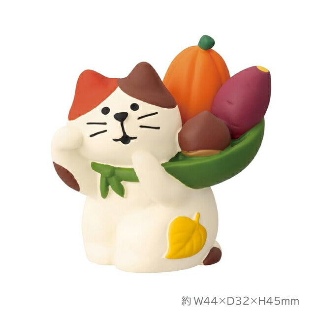 Decole Concombre Figurine - Mushroom forest lucky cat