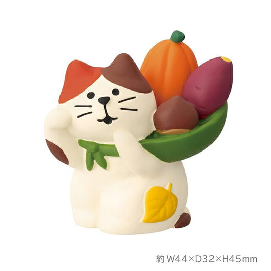 Decole Concombre Figurine - Mushroom forest lucky cat