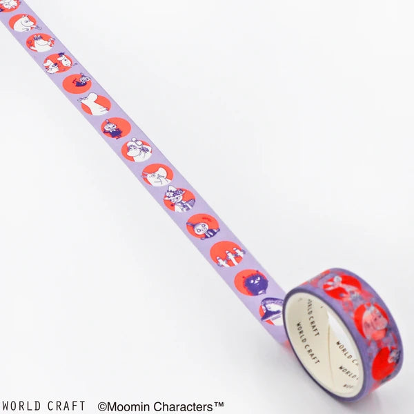 Moomin Washi Tape – Circle Purple