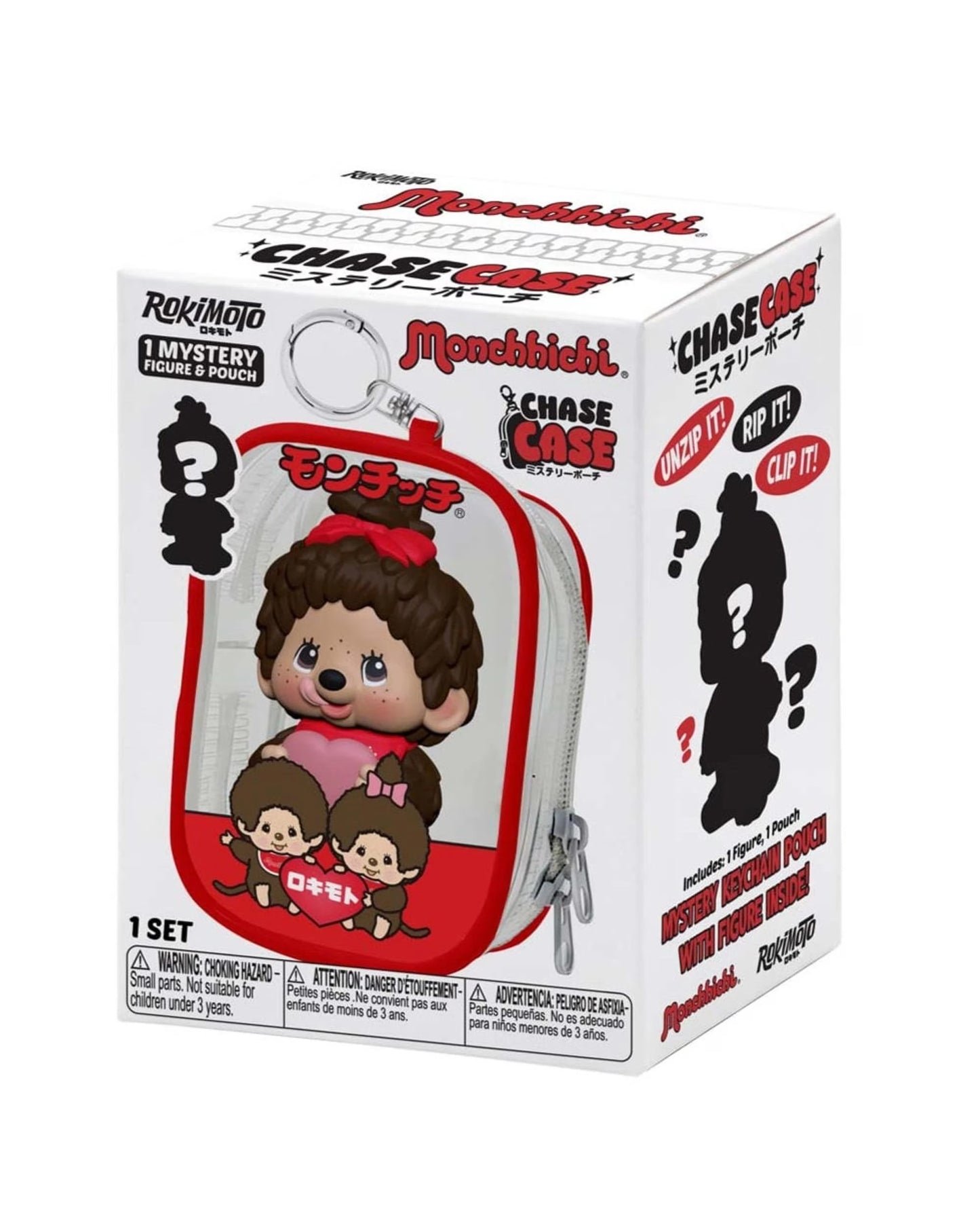 Rokimoto Monchhichi Chase Case Mystery Figure and Pouch Blind Box