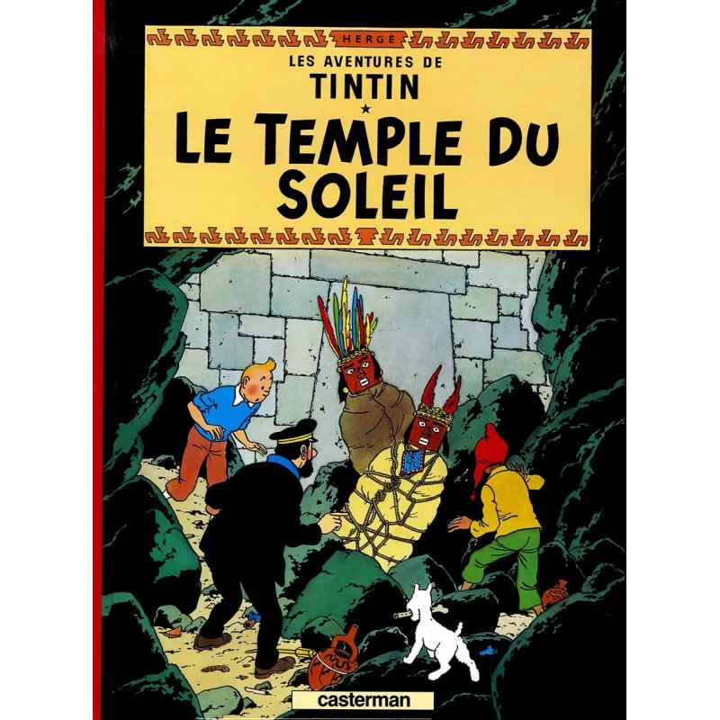 French hardcover cover of Le Temple Du Soleil by Hergé