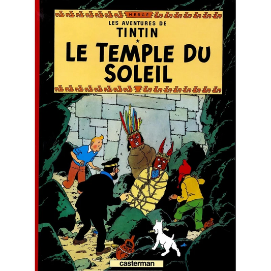French hardcover cover of Le Temple Du Soleil by Hergé