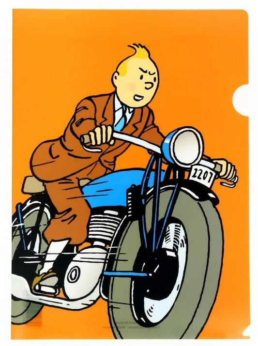 A4 Plastic Tintin Motorbike