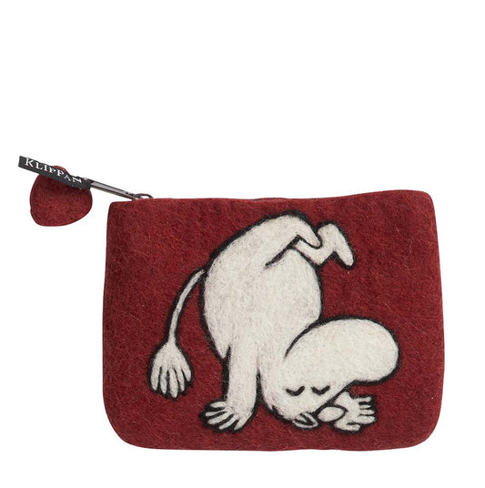 Moomin Up & Down Hand Felted Purse Red