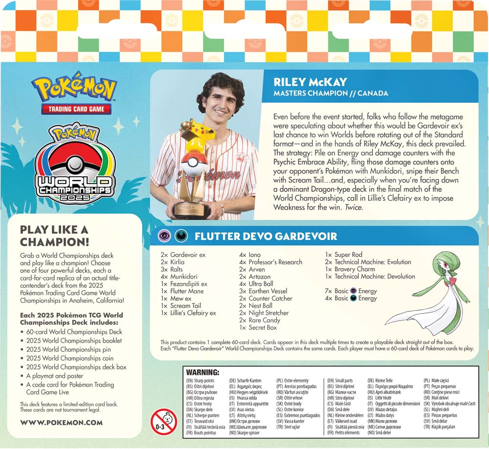 Pokémon TCG: World Championships Deck Riley McKay Flutter Devo Gardevoir