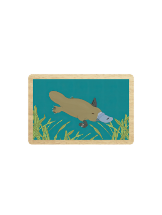 Platypus Wooden Magnet