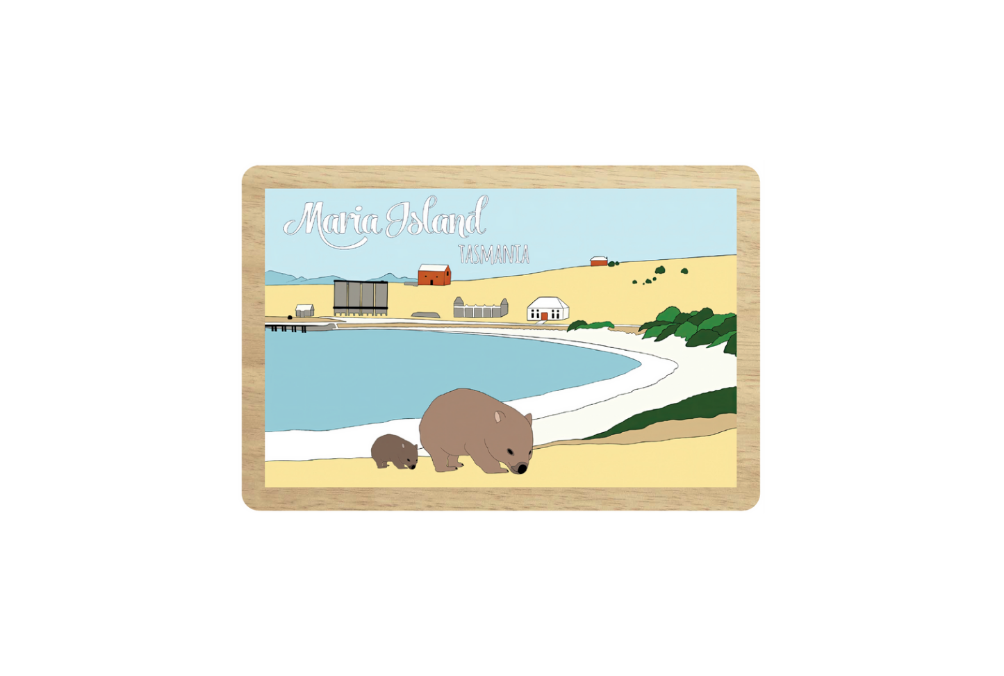 Maria Island Wooden Magnet