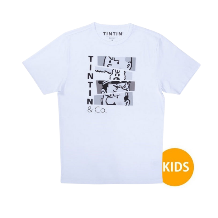 T-SHIRT: Tintin & Co B&W (White)