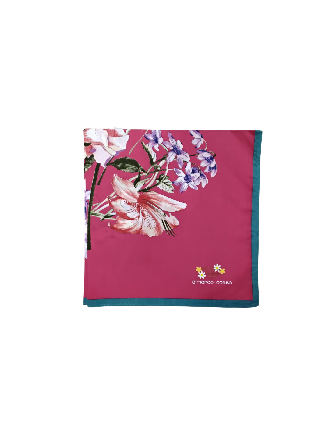 Flower Handkerchief 43 × 43cm - Red