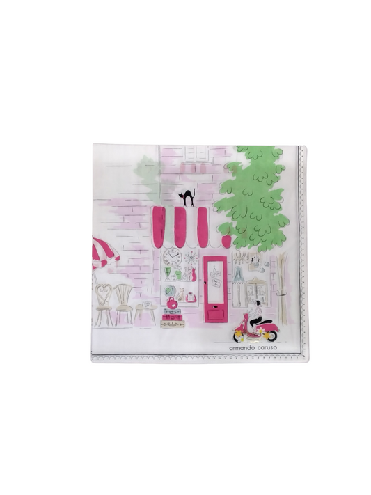 Store Scene Handkerchief 43 × 43cm - Pink