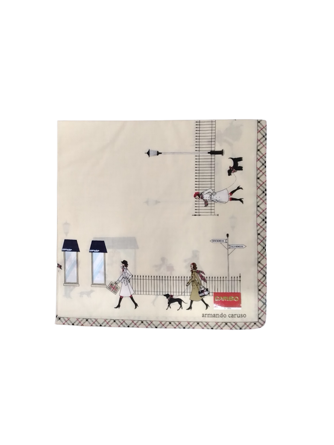 Bond St Fashion Walk Handkerchief 43 × 43cm - Brown